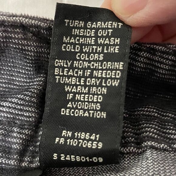 LANE BRYANT Corduroy Pants Boot Cut Bling Pockets Size 16 Petite Gray St… - Picture 8 of 8